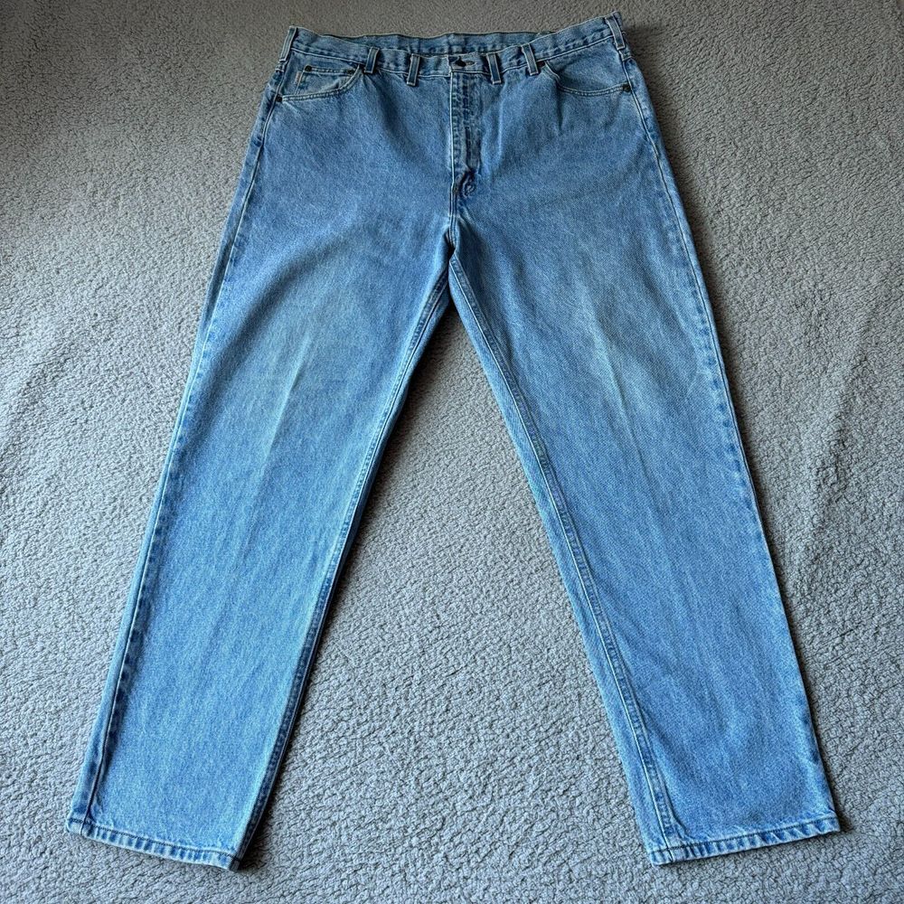 NEW Vintage Carhartt Jeans Mens 44x34‎ Blue Denim Relaxed Fit B17 STW Outdoor